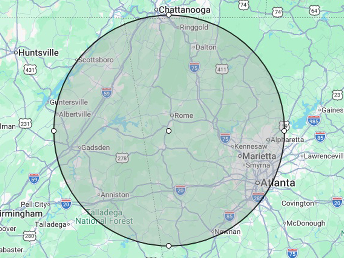 Wheeler's Roofing service area &mdash; Rome and surrounding Northwest Georgia communities